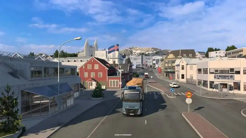 Исландия в ETS2: Акурейри готова к дальнобою